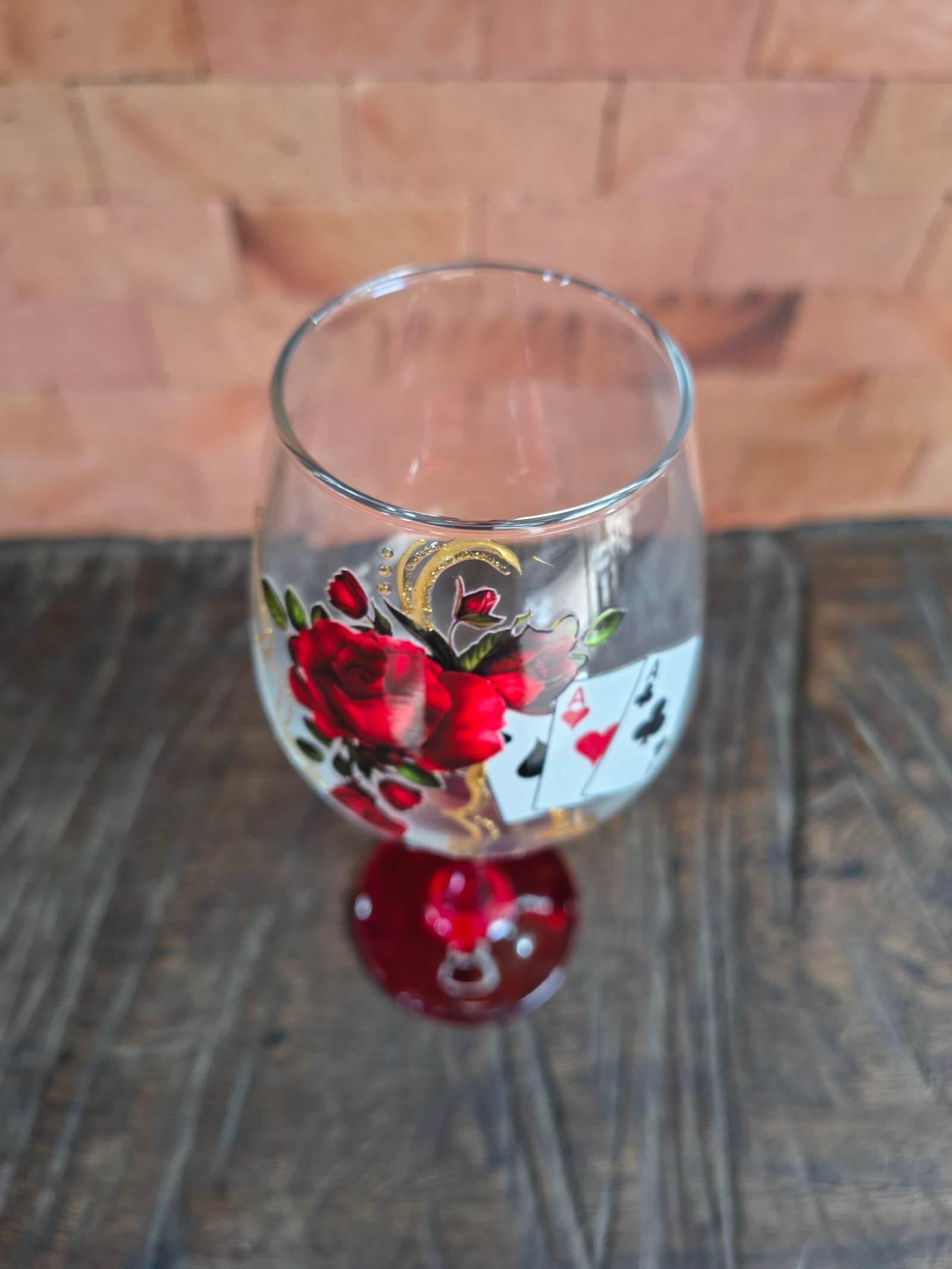 ✨ Taça Ritualística “Rosa & Ases do Destino” – Elegância, Poder e Caminhos Abertos ✨ - Imagem 4