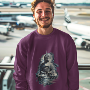 Moletom Básico Flanelado – Estampa "Buda da Serenidade"