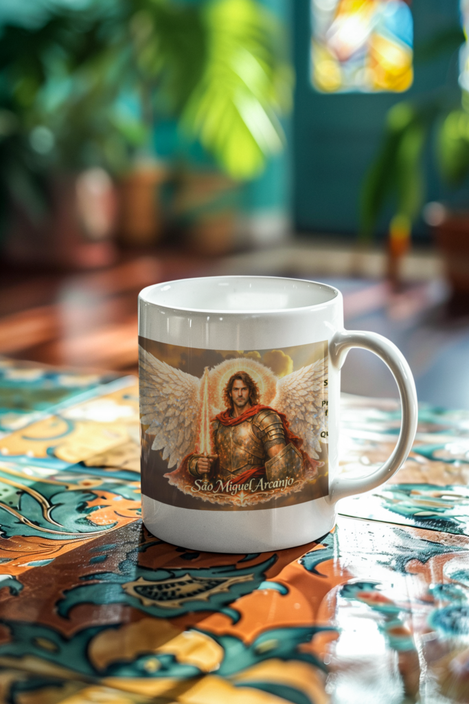 Caneca São Miguel Arcanjo — Chama Divina