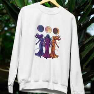 Moletom Básico Flanelado – Estampa "Sagrado Feminino e as Fases da Lua"
