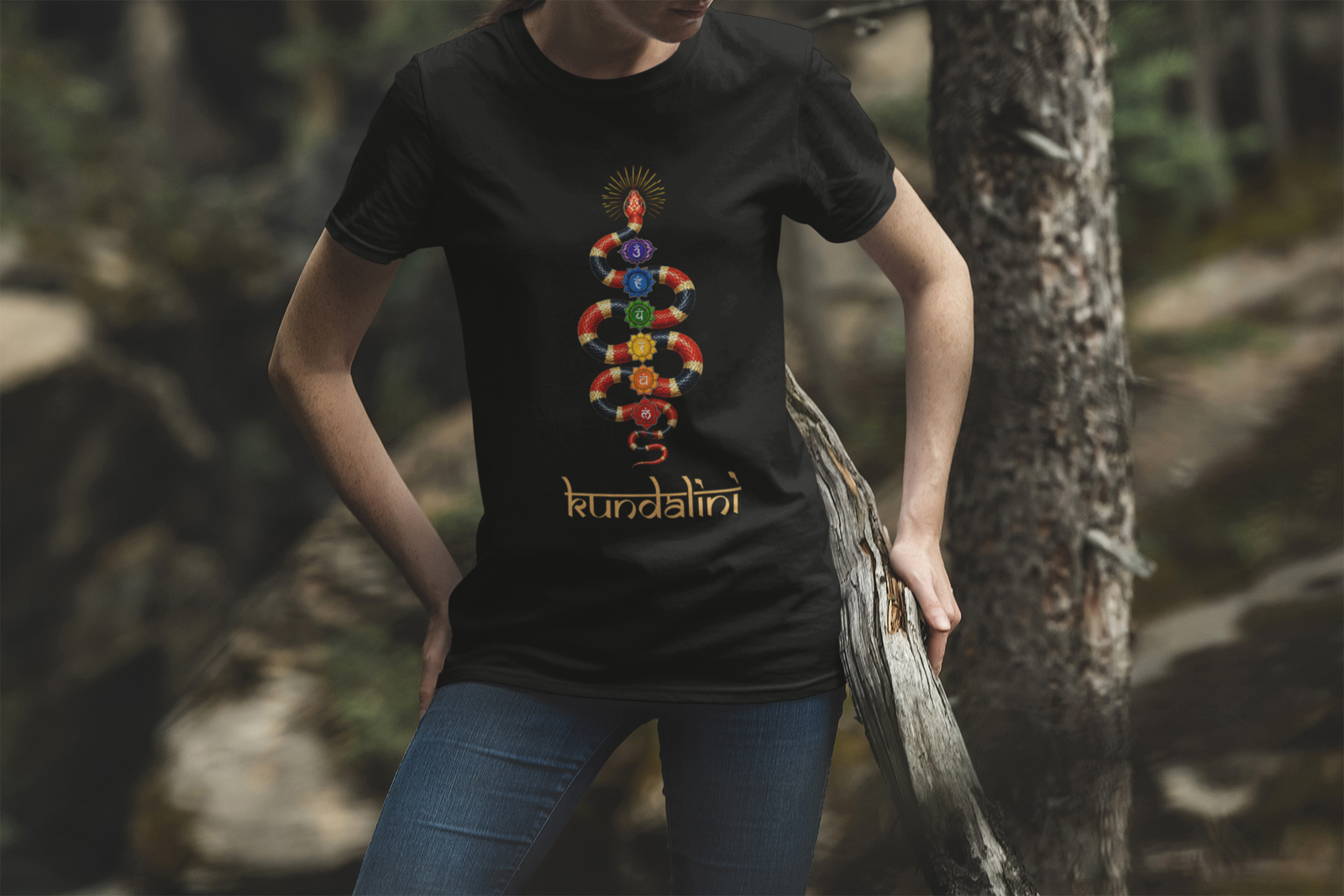 Long Feminina 100% Algodão – Estampa "Kundalini e os Chakras" - Imagem 4